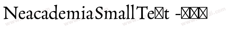 NeacademiaSmallText 字体转换 NeacademiaSmallText 字体转换